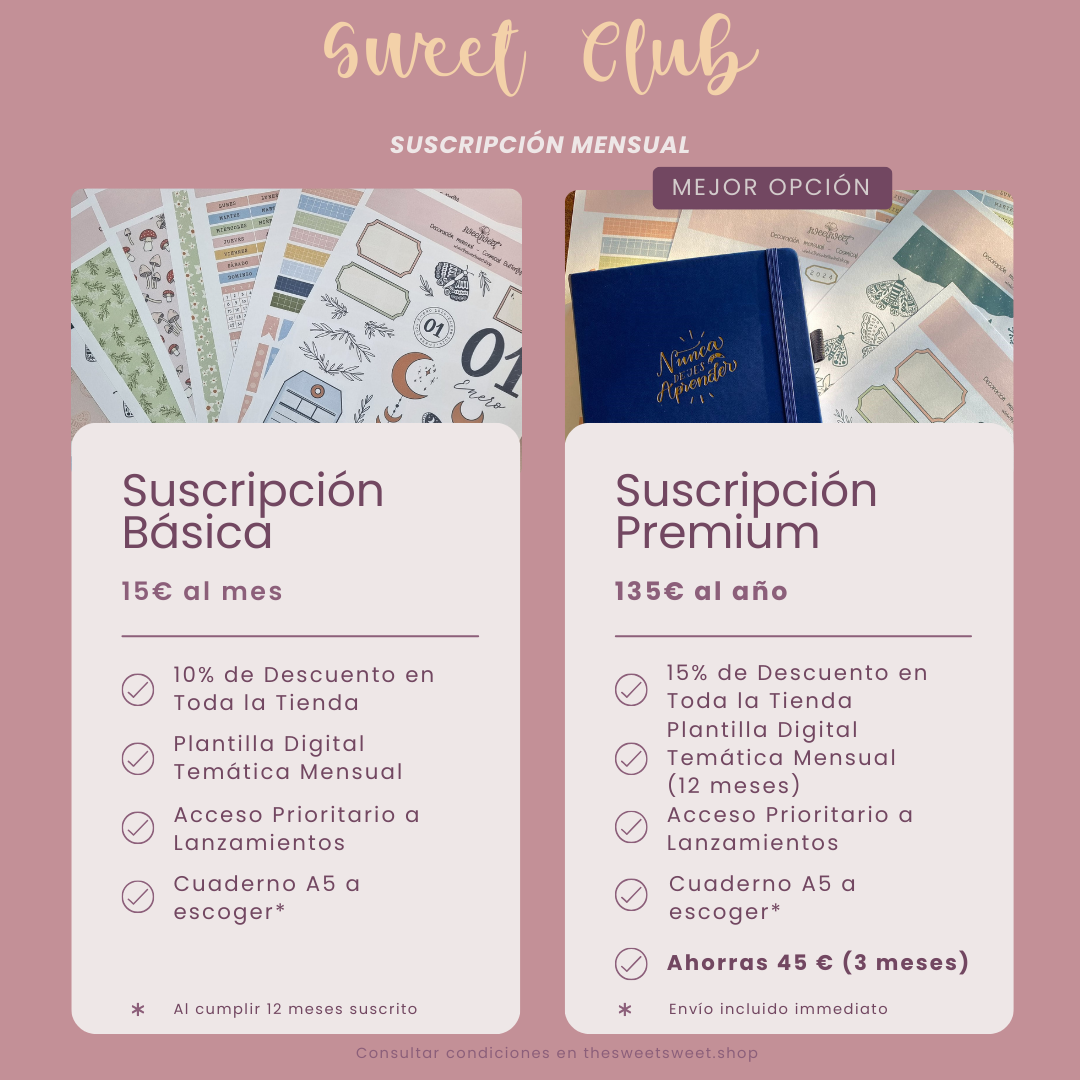 Sweet Club - Suscripción Mensual de Plantillas Temáticas